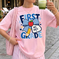 Personalized School Spirit T-Shirt First Grade Shirt Best Teacher Gift Ideas - Merchluma