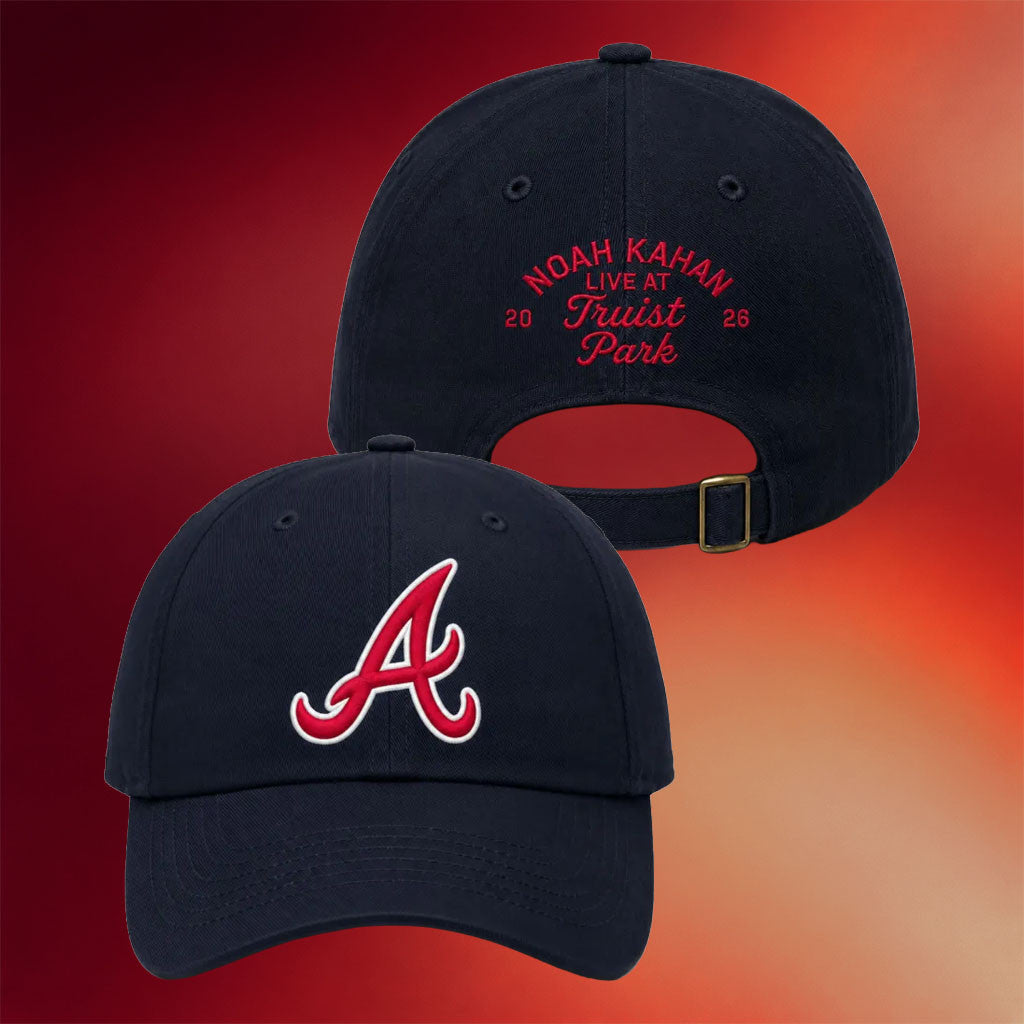 Noah Kahan Merch 2026 NK Atlanta Braves Truist Park Hat Noah Kahan Atlanta Merch Embroidered - Merchluma