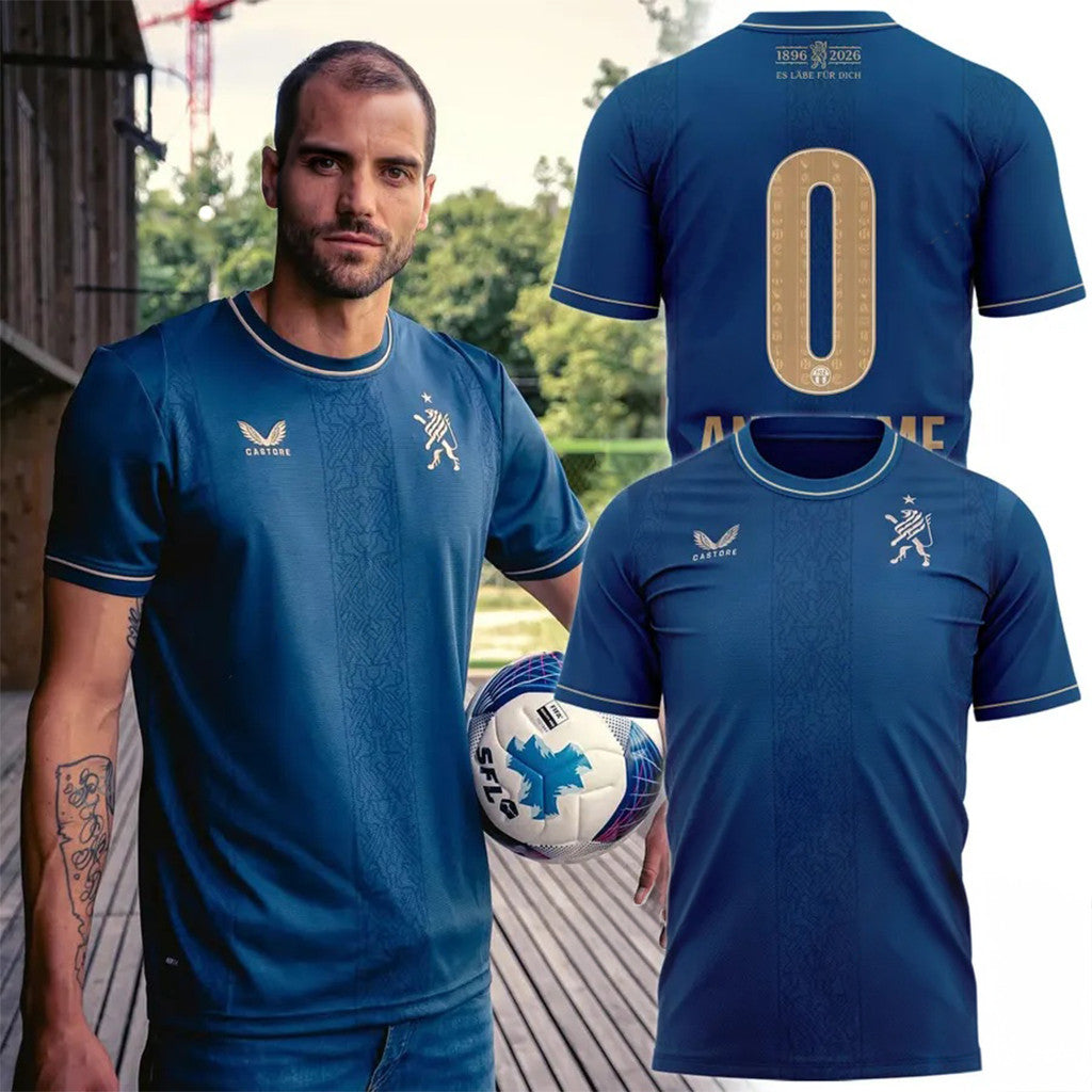 Personalized FC Zurich Castore 130th Anniversary Jersey 2026 FC Zurich Merch Husband Gifts - Merchluma