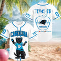 Customized Carolina Panthers Teacher Mascot Football Heartbeat Baseball Jersey Panthers Merch - Merchluma