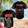 Personalized Tampa Bay Buccaneers Mascot Pirate Teacher Heartbeat Baseball Jersey Bucs Merch - Merchluma