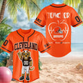 Personalized Cleveland Football Dog Mascot Teacher Apple Heartbeat Baseball Jersey Browns Merch - Merchluma