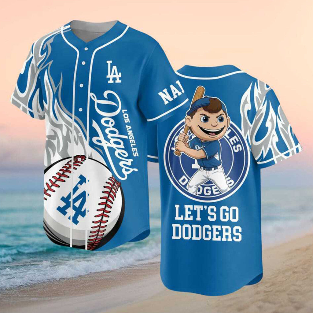 Personalized Los Angeles Dodgers Merch 2026 Let's Go Dodgers Baseball Jersey Baseball Fan Gifts - Merchluma
