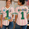 Personalized Grade Level Teacher Baseball Jersey Retro Back To School Apparel Gift For Teacher - Merchluma