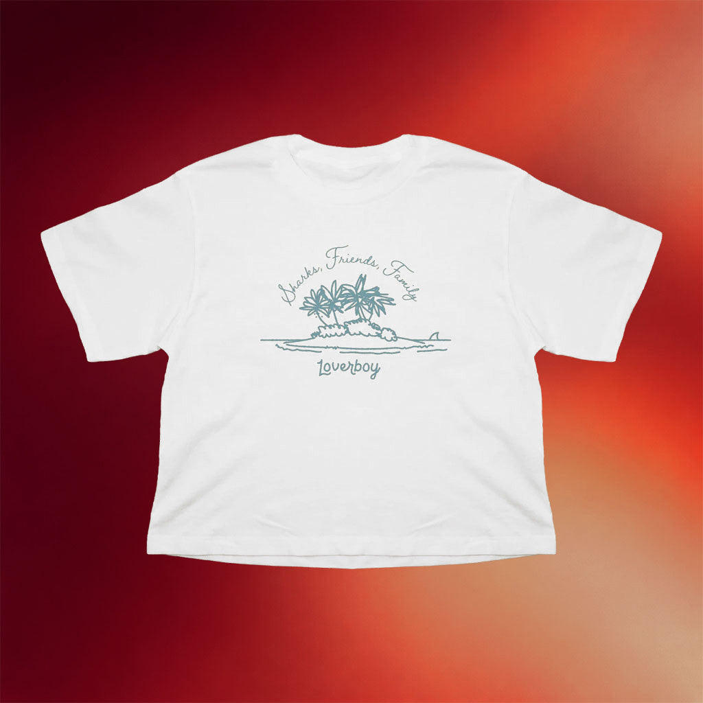 Loverboy Merch 2026 Sharks Friends Family Crop Top Loverboy Shirt Summer Gift For Her - Merchluma