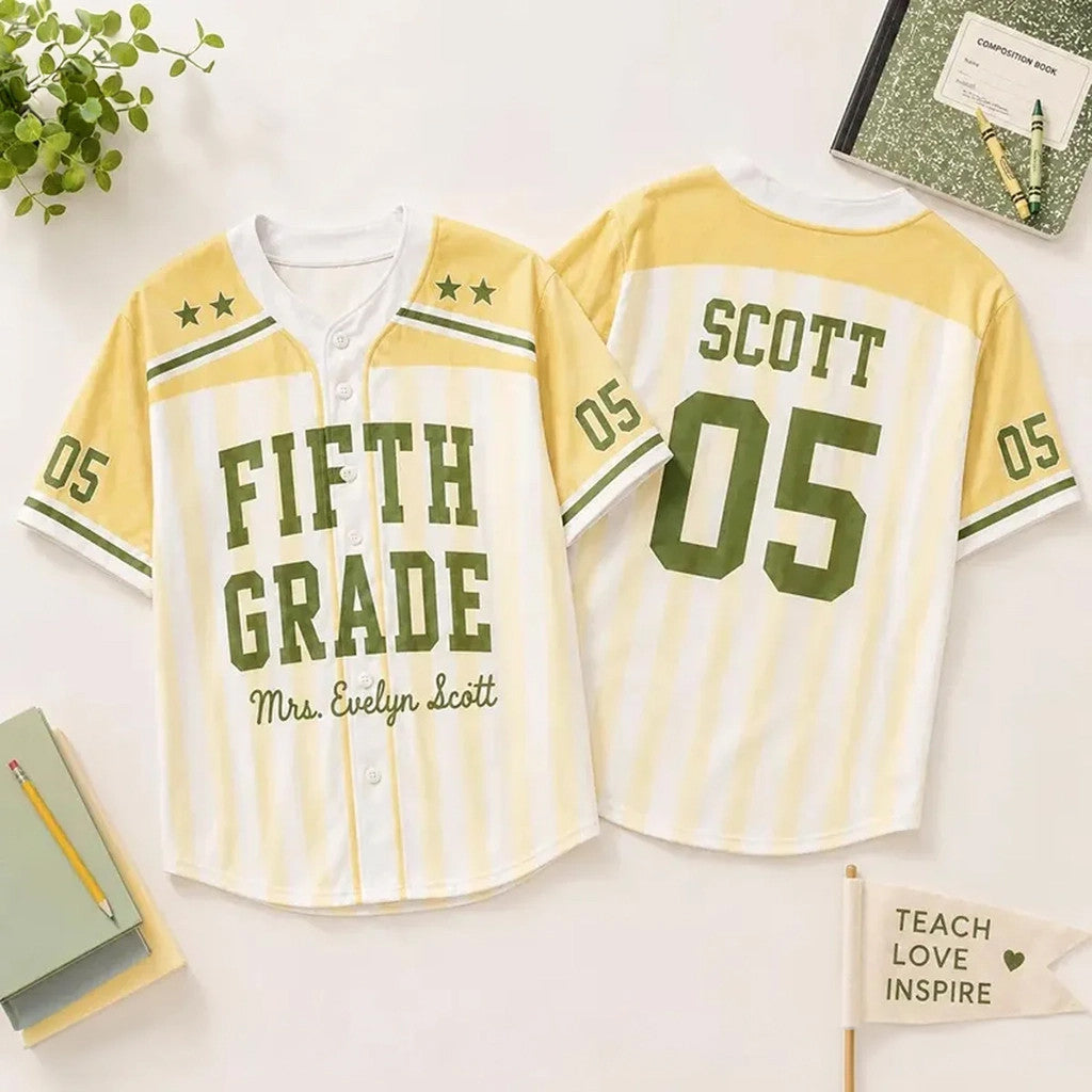 Personalized Teacher Baseball Jersey Back To School Jersey Great Gifts For Teachers - Merchluma