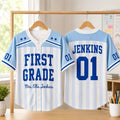 Personalized Teacher Baseball Jersey First Grade Teacher Shirt Back To School Gift Teachers - Merchluma
