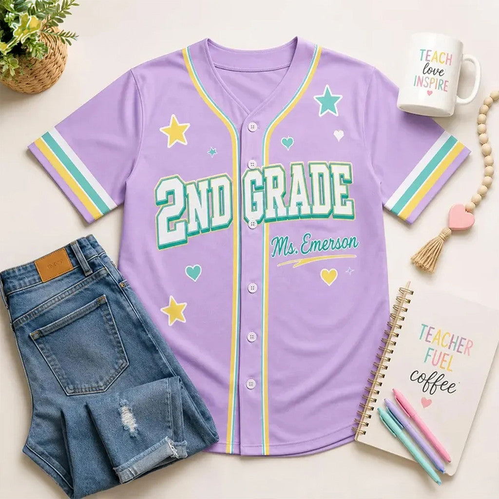Personalized Teacher Baseball Jersey Back To School Gift Ideas For Teacher - Merchluma