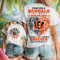 Cincinnati Bengals Football Team Logo Heart Crystal Forever Shirt Cincinnati Bengals Merch 2026 - Merchluma