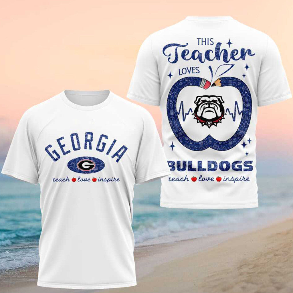 Georgia Bulldogs Teach Love Inspire Tour 2026 Shirt Georgia Bulldogs Merch Present For Teacher - Merchluma