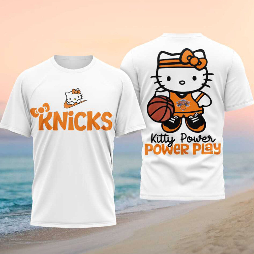 Hello Kitty New York Knicks Power Play Event 2026 Shirt NY Knicks Merch Basketball Fan Apparel - Merchluma