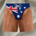 Swimwear Funny Australian Flag Illusion Swim Trunks Patriotic Beach Shorts Gifts For Him - Merchluma