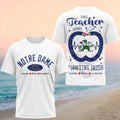 Notre Dame Fighting Irish Teach Love Inspire 2026 Teacher Shirt Notre Dame Merch Gift For Fans - Merchluma