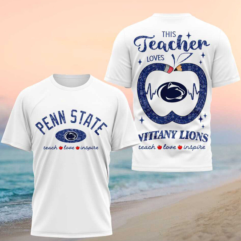 Penn State Nittany Lions Teach Love Inspire 2026 Teacher Shirt Teacher Appreciation Ideas - Merchluma