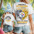 Pittsburgh Steelers Diamond Heart Win Or Lose T-Shirt Steelers Merch Gift For Football Fans - Merchluma