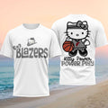Portland Trail Blazers Hello Kitty Power Play Basketball 2026 Shirt Blazers Merch Gift For Fan - Merchluma