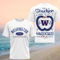 Washington Huskies Teach Love Inspire 2026 Shirt Washington Huskies Merch Teacher Gifts Ideas - Merchluma
