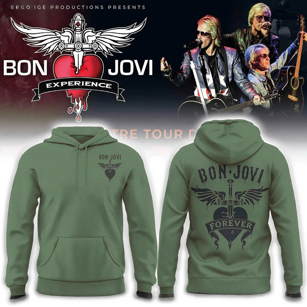 Bon Jovi Forever Tour Hoodie Bon Jovi Merch Aesthetic Gifts For Fans - Merchluma