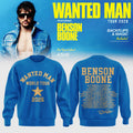 Benson Boone Merch Wanted Man World Tour 2026 Sweatshirt Present Ideas For Him - Merchluma
