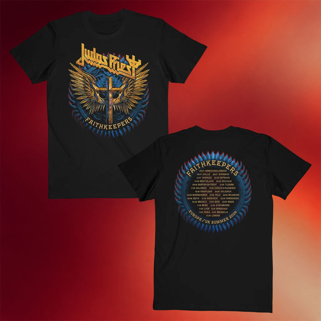 Judas Priest Merch 2026 Faithkeepers Gold Wings Itin T-Shirt Present For Band Fans - Merchluma