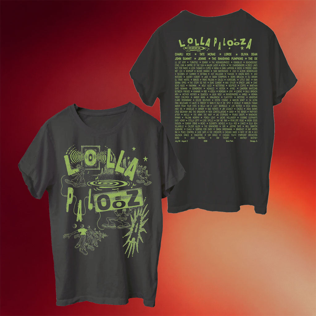 Lollapalooza Merch 2026 Lolla Collage Lineup T-Shirt Cool Gifts For Music Lovers - Merchluma