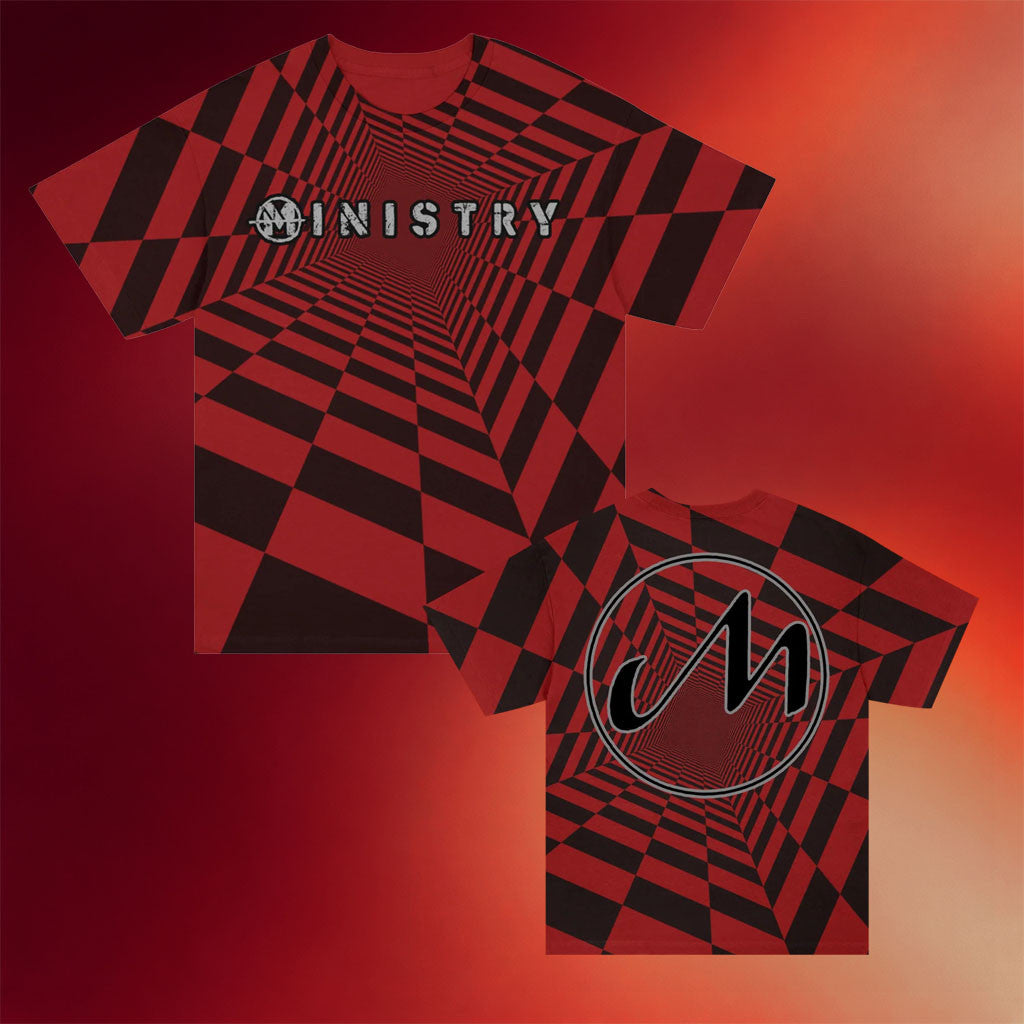 Ministry Merch 2026 Checkered T-Shirt Ministry Shirt Gift Ideas For Metal Band Fans - Merchluma