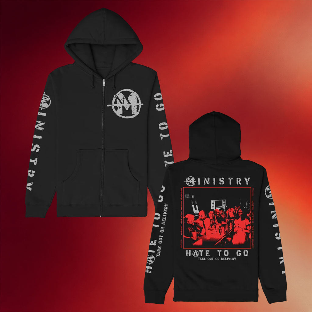 Ministry Merch 2026 Hate To Go Zip Up Hoodie Black Music Lover Gifts For Him - Merchluma
