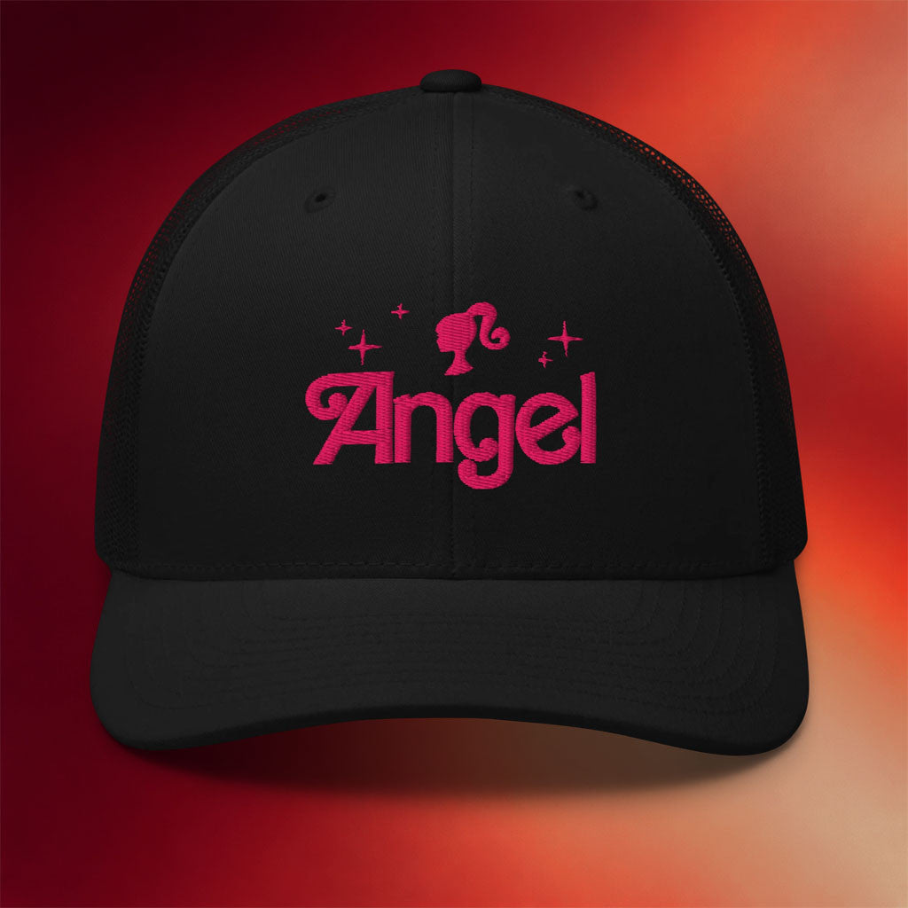 The Angel Reese Merch Angel X Barbie Trucker Hat Embroidered 2026 Gift For Basketball Fans - Merchluma