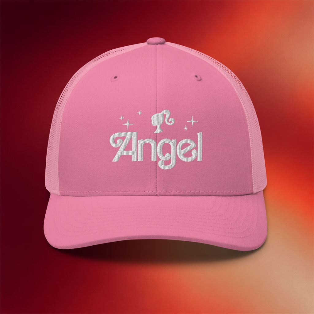 The Angel Reese Merch Angel X Barbie Pink Trucker Hat Embroidered 2026 Gift For Sisters - Merchluma