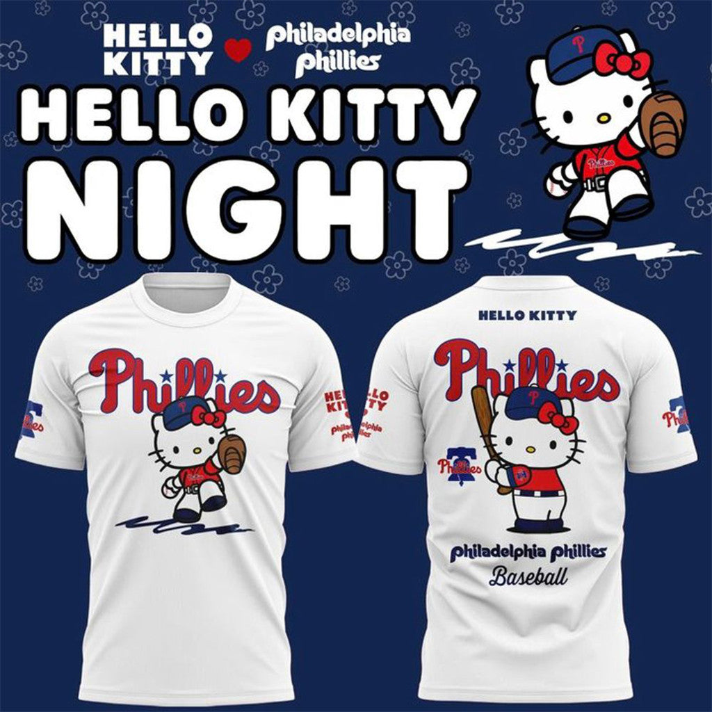 Philadelphia Phillies 2026 Hello Kitty Special Edition White Shirt Phillies Baseball Merch - Merchluma