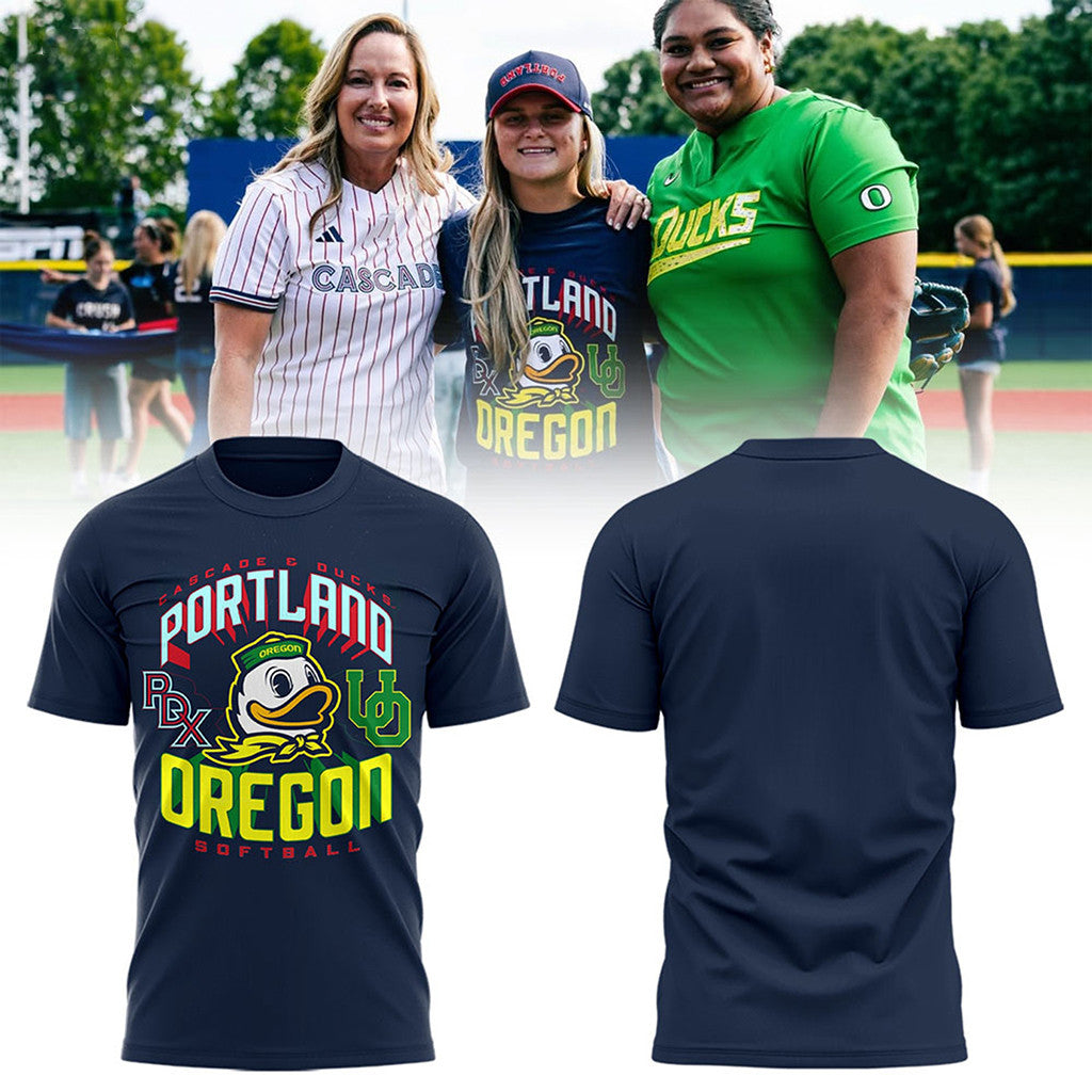 Cascade Ducks Portland X Oregon Softball T-Shirt 2026 Fan Merch Gift For Besties - Merchluma