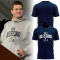 Drake Maye Be A Blessing T-Shirt 2026 Christian Shirt Drake Maye Merch Brother Gifts - Merchluma