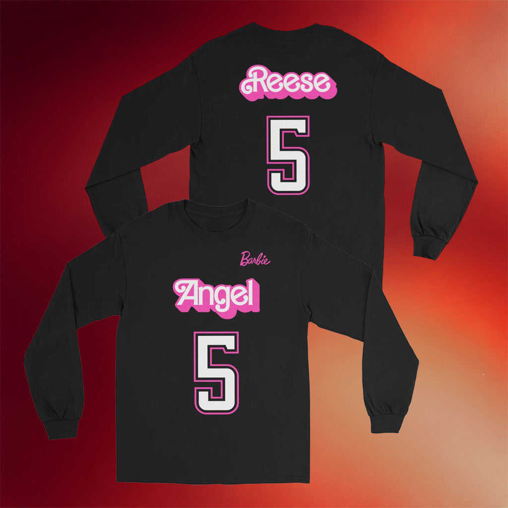 The Angel Reese Merch Angel X Barbie Long Sleeve Shirt #5 Angel Reese Merch Gift For Fans - Merchluma