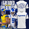 Los Angeles Rams Fearsome White T-shirt Football Fan Apparel Shirt LA Rams Merch 2026 - Merchluma
