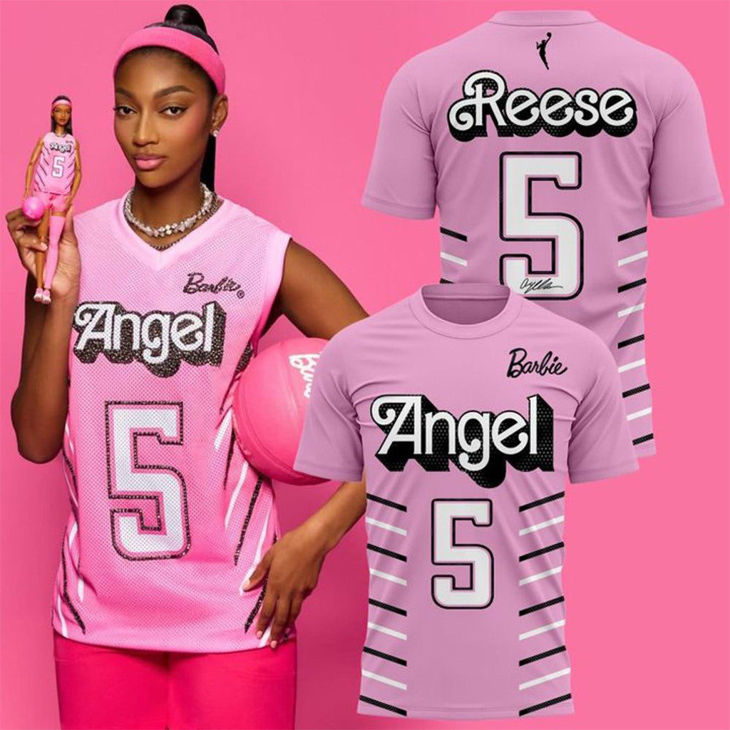 Angel Reese Atlanta Dream Barbie Game 2026 Shirt #5 Angel Reese Merch Basketball Fan Gifts - Merchluma