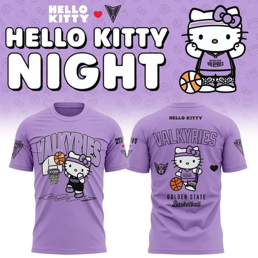 Golden State Valkyries 2026 Hello Kitty Shirt GS Valkyries Merch Gift For Basketball Fans - Merchluma