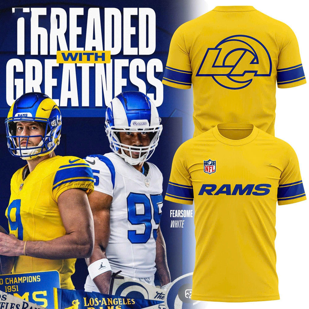 Los Angeles Rams Classic Sol Yellow Gold T-Shirt LA Rams Merch 2026 Gift For Football Fans - Merchluma