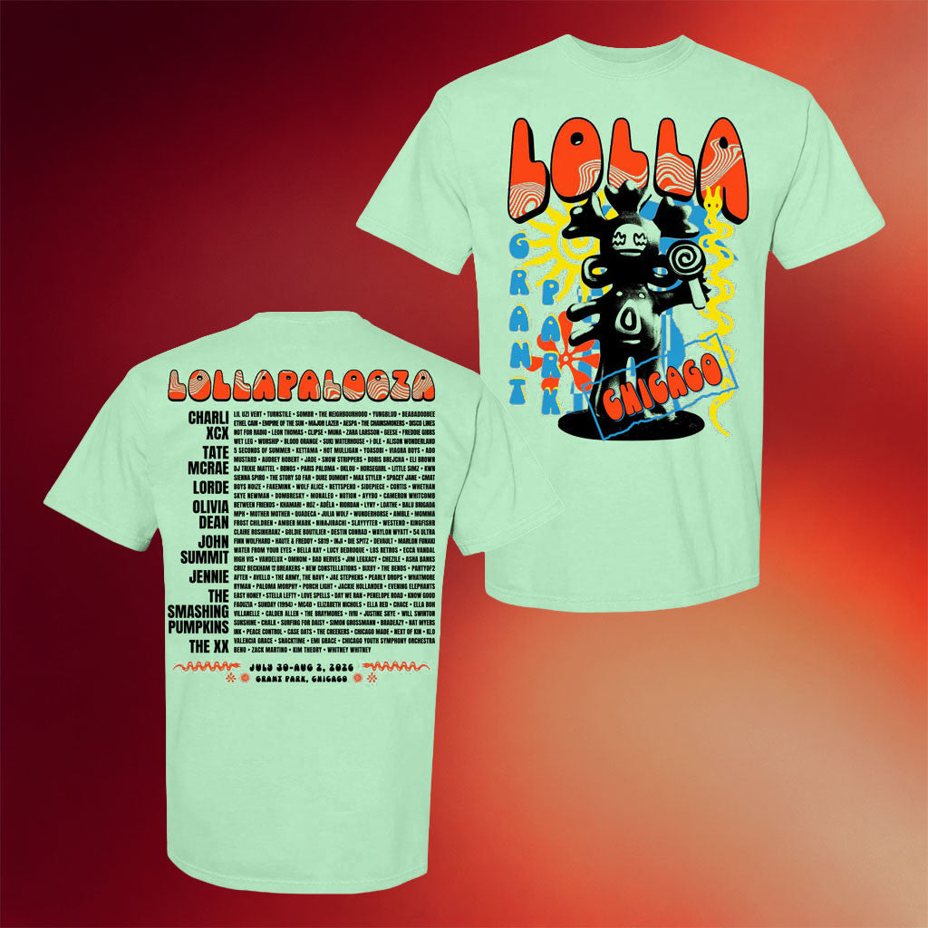 Lollapalooza Merch 2026 Lolla Lolli Guide Lineup T-Shirt Music Lover Gifts For Him - Merchluma