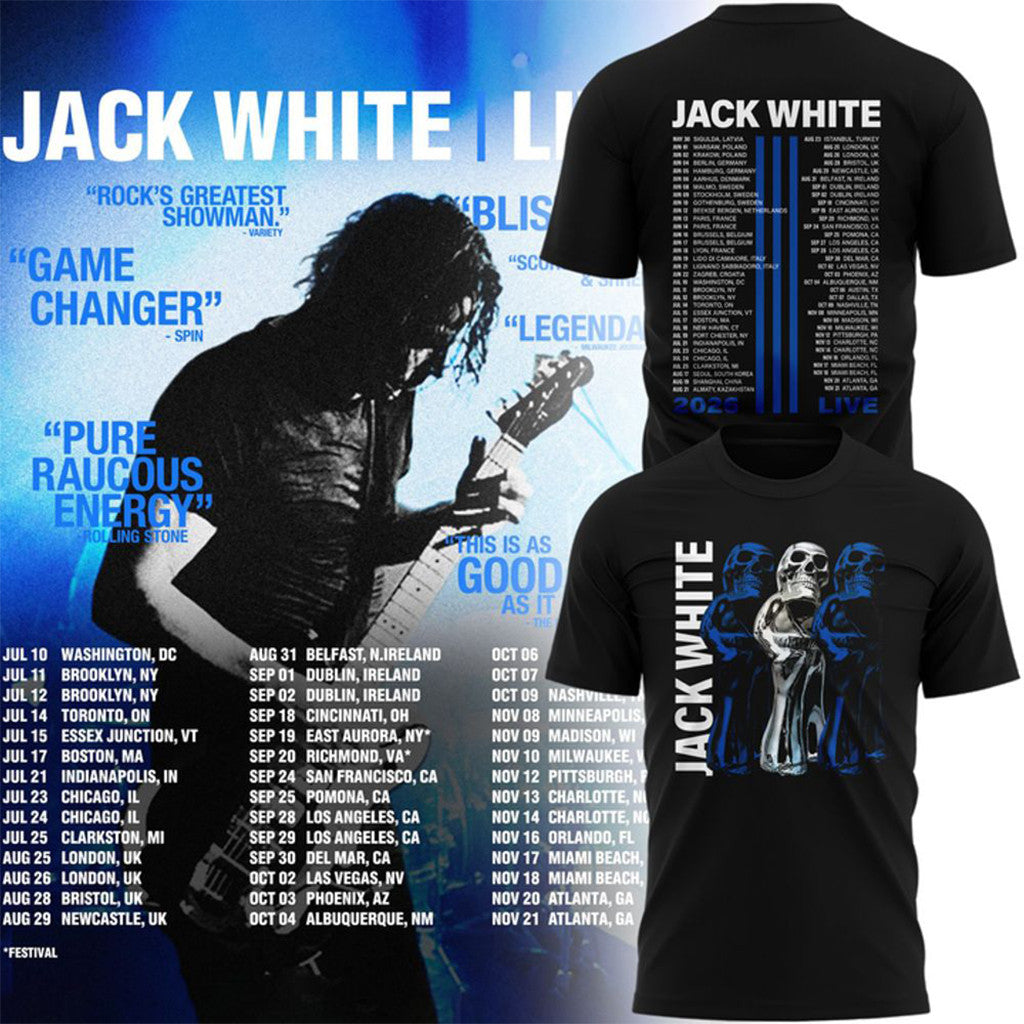 Jack White Live 2026 Tour Shirt Jack White Merch Gift Ideas For Music Lovers - Merchluma