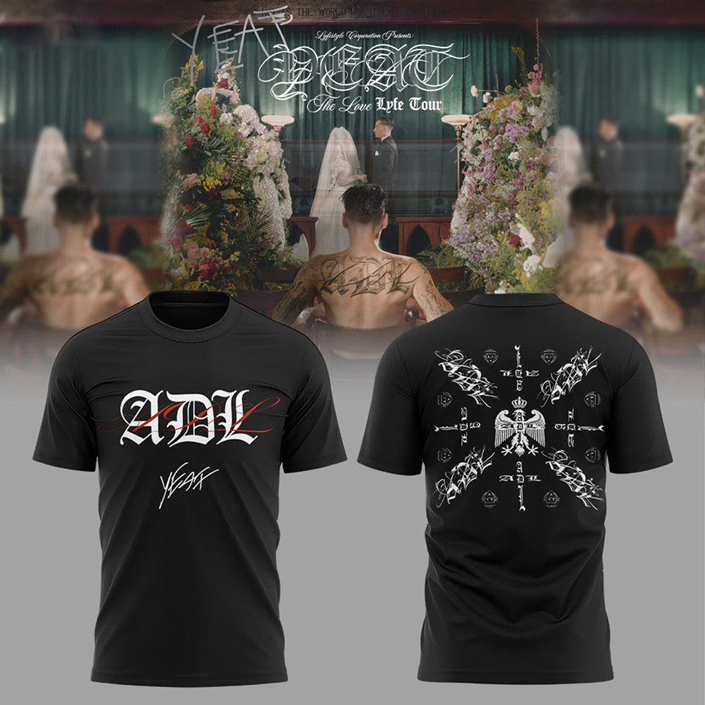 Yeat Merch The Love Lyfe Tour 2026 T-Shirt ADL Shirt Black Gift Ideas For Brothers - Merchluma