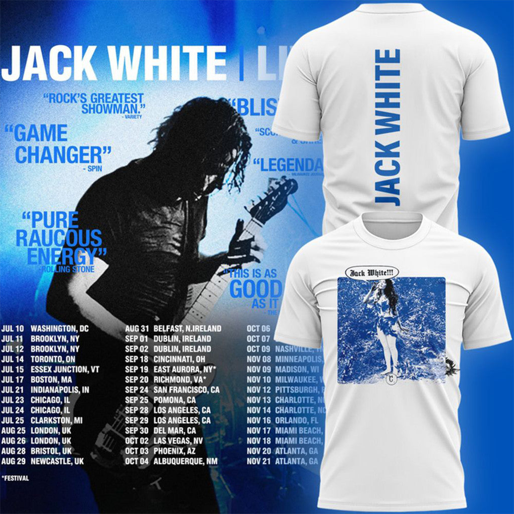 Jack White Live 2026 Tour T-Shirt Jack White Merch Gift For Music Lovers - Merchluma