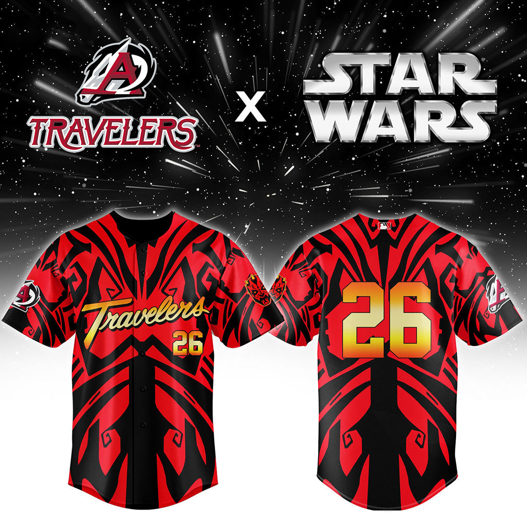 Arkansas Travelers Star Wars Darth Maul Grateful Night Baseball Jersey Arkansas Travelers Merch - Merchluma