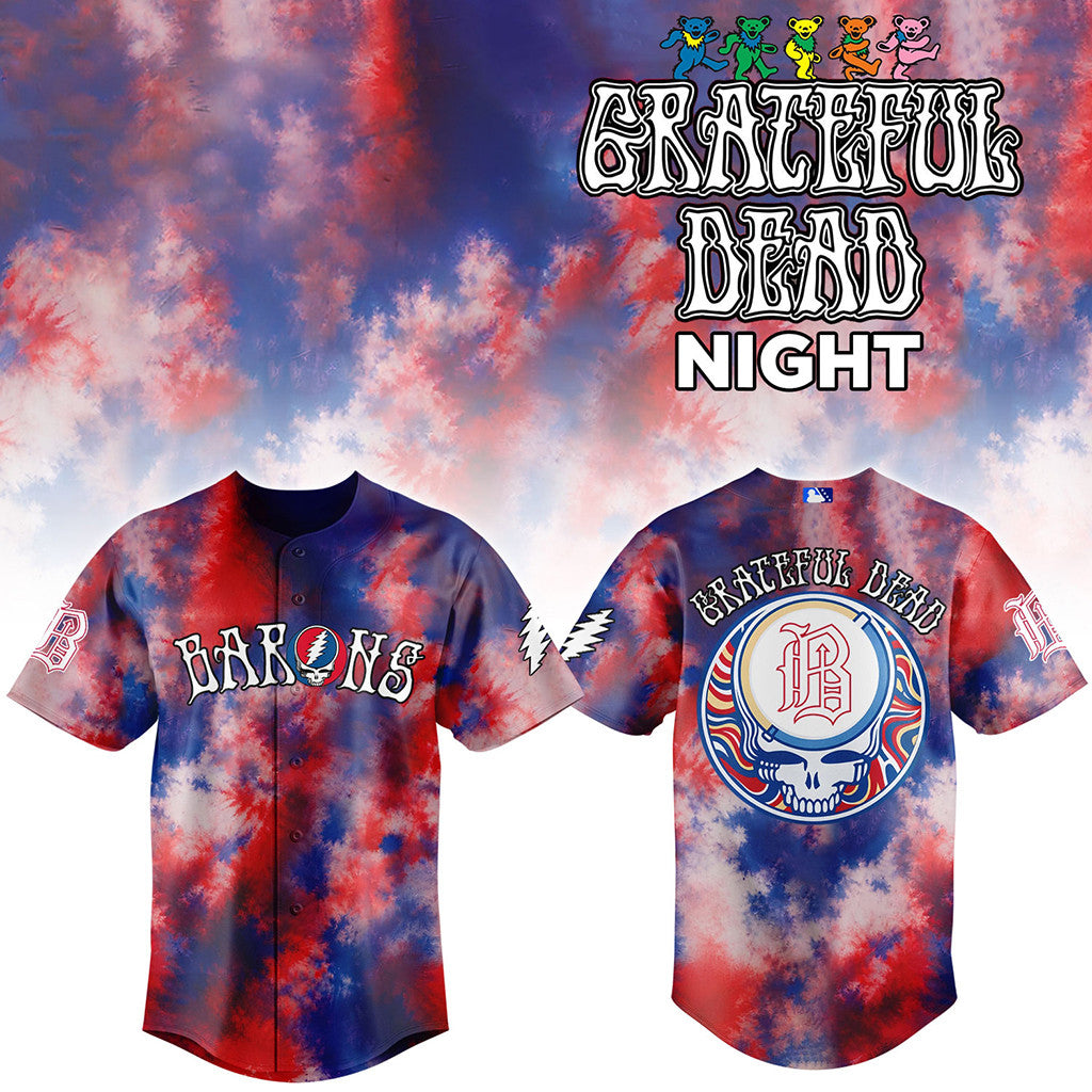 Birmingham Barons Grateful Dead Night 2026 Baseball Jersey Birmingham Barons Merch Fan Gifts - Merchluma