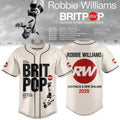 Robbie Williams Merch 2026 Britpop Australia And New Zealand Tour 2026 Baseball Jersey Fan Gift - Merchluma