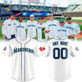 Custom Seattle Mariners Baseball Jersey White Home Jersey Seattle Mariners Merch 2026 - Merchluma