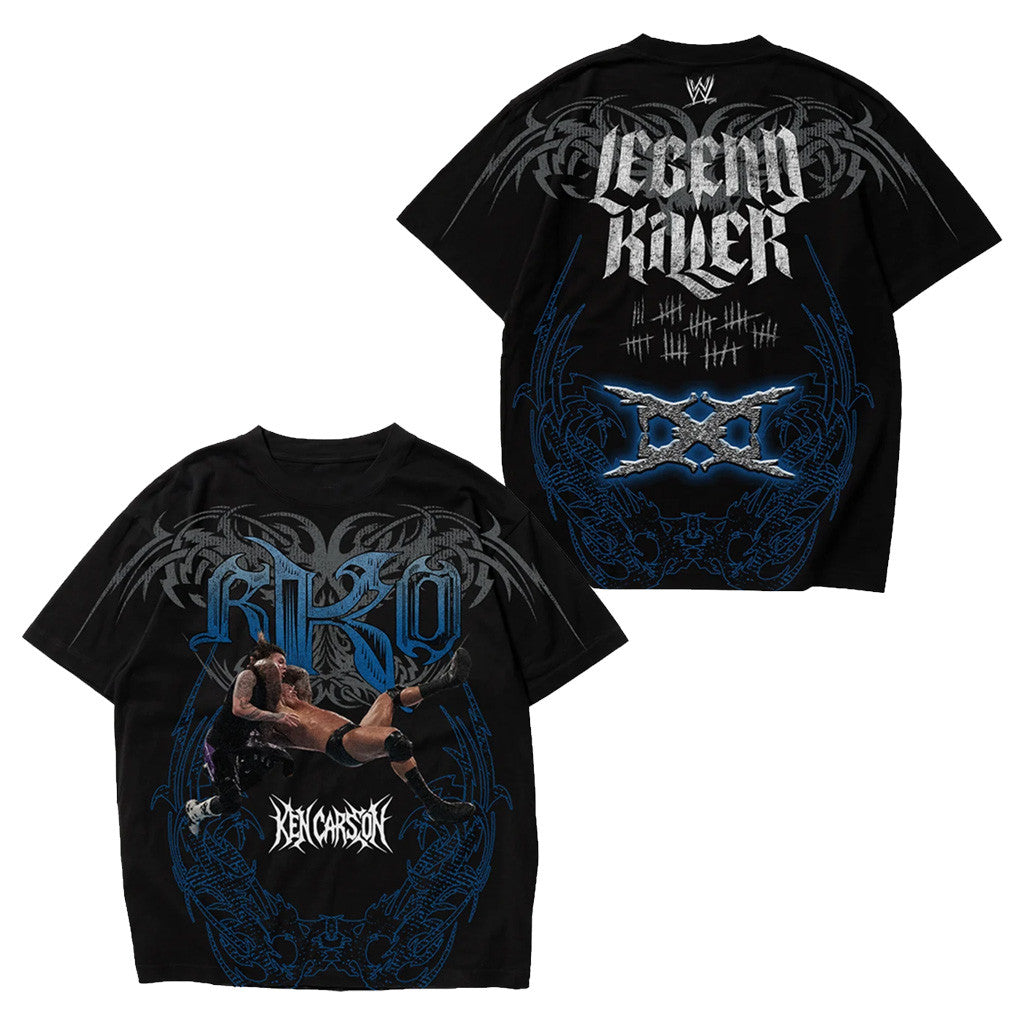 WWE X Ken Carson Merch 2026 RKO T-Shirt Black Legend Killer Shirt Gift For Wrestling Fans - Merchluma