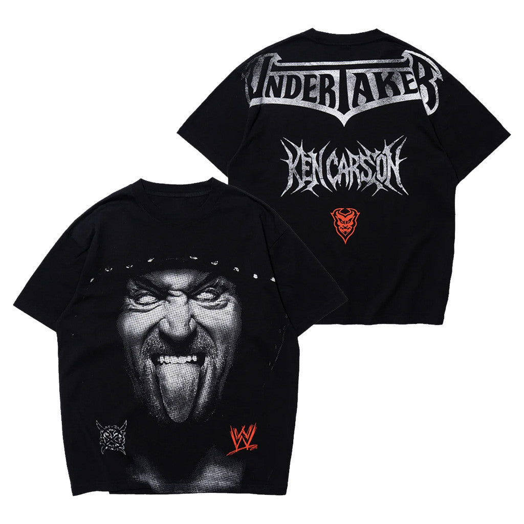 WWE X Ken Carson Merch 2026 Undertaker T-Shirt Black Presents For Wrestling Fans - Merchluma