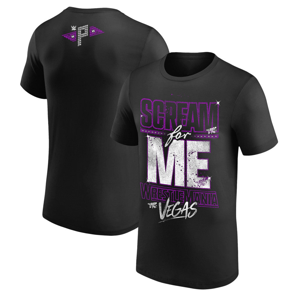 WWE Merch 2026 Paige Scream For Me Vegas T-Shirt Black WrestleMania Merch Gift For Him - Merchluma