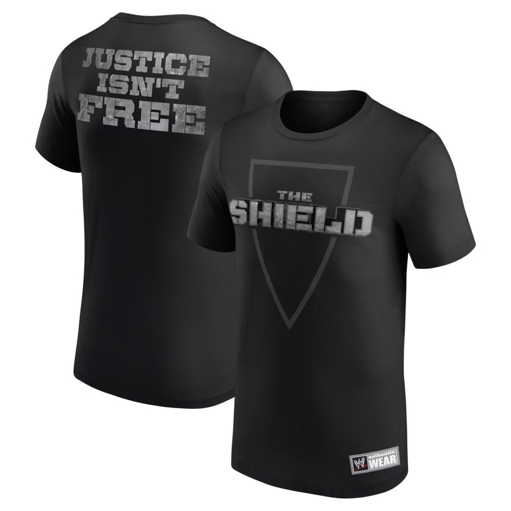 WWE Merch 2026 The Shield Justice Isn't Free Retro T-Shirt Black Birthday Gift For Brothers - Merchluma