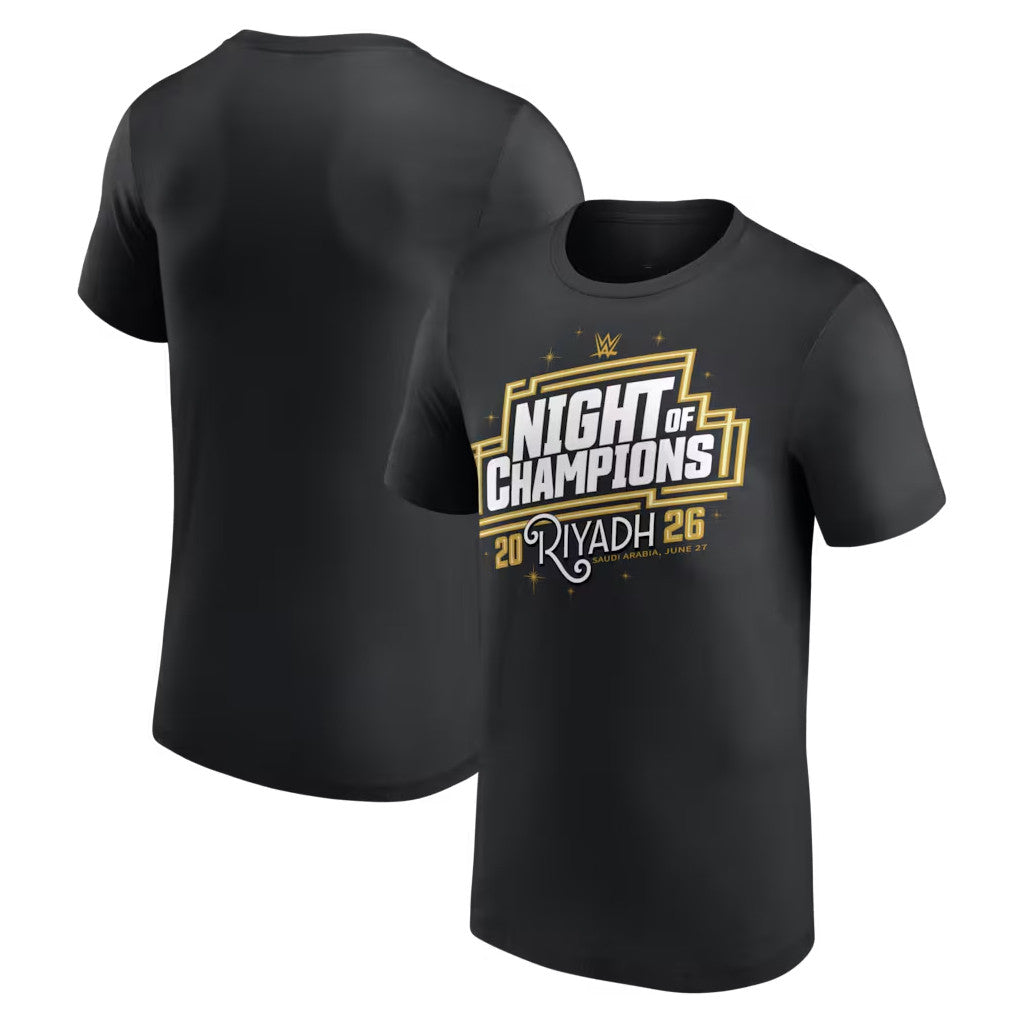 WWE Merch 2026 Black Night Of Champions 2026 Event T-Shirt Best Gifts For WWE Fans - Merchluma